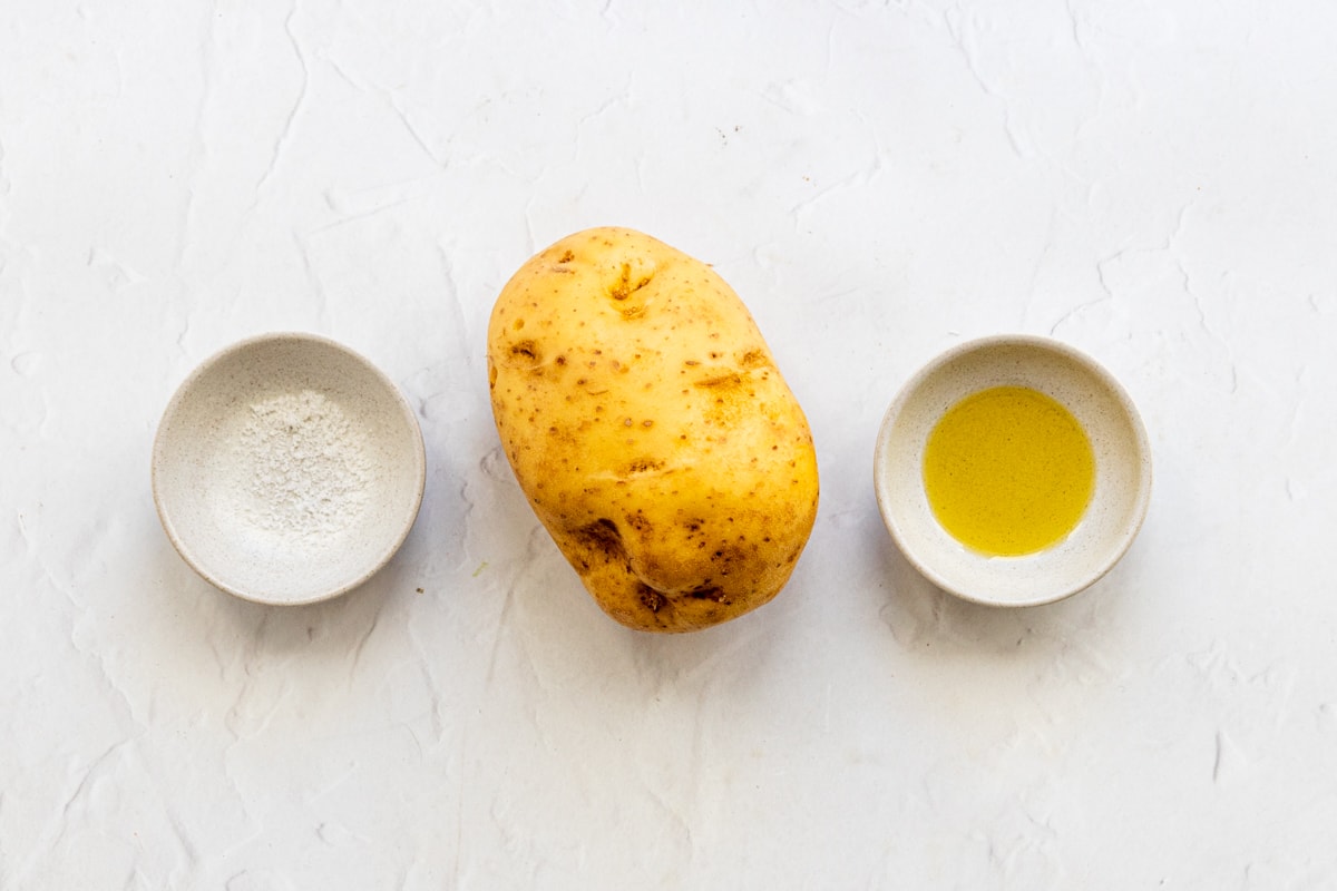 Ingredients for air fried jacket potatoes