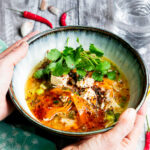 Bowl of Chinese hot and sour soup
