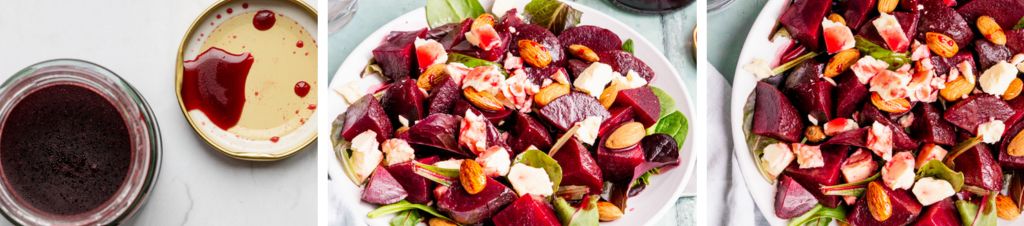 Making the sour cherry dressing
