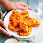 Plate of doritos breaded chicken