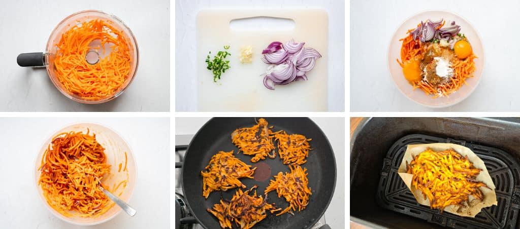 How to cook sweet potato fritters step by step