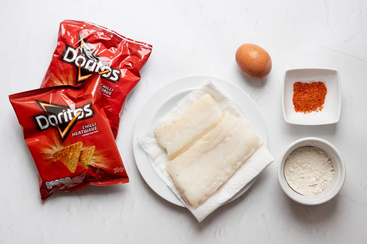 Ingredients for Doritos fish fingers