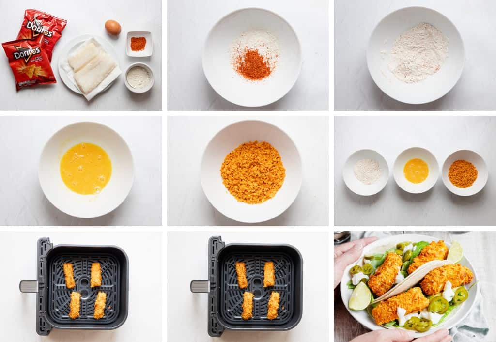 how to make doritos fish fingers step by step