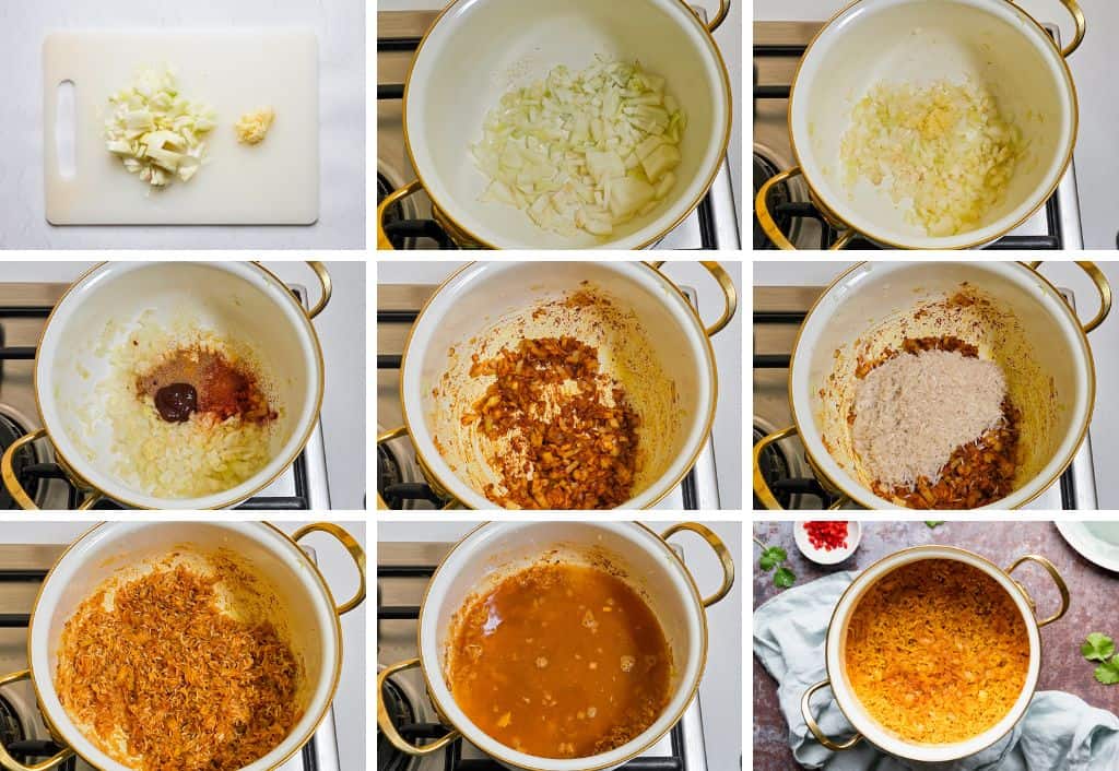 how to make Mexican spicy rice step by step