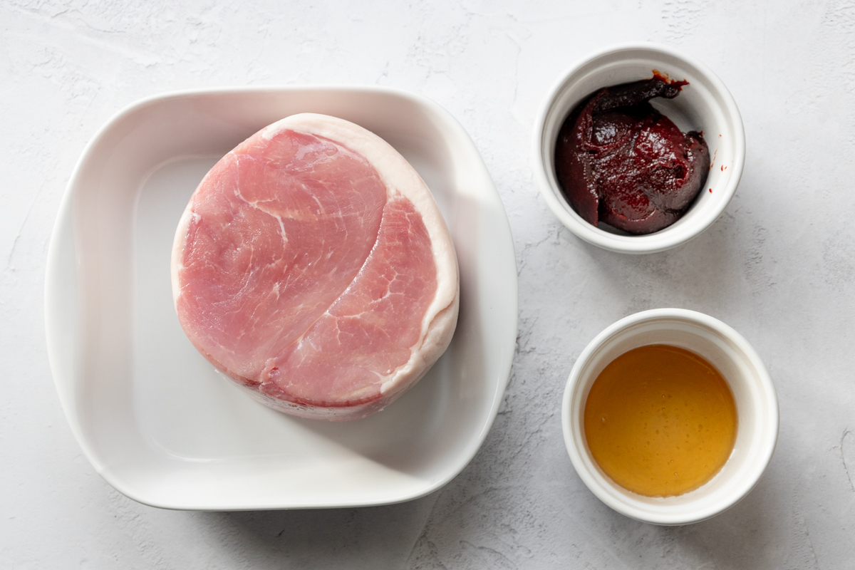 Ingredients for honey gochujang ham