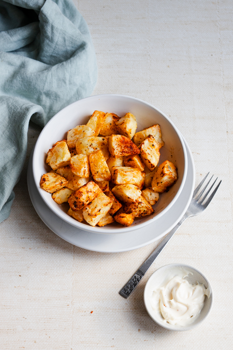 Japanse 7 spice sakura shichimi potatoes cooked in the air fryer
